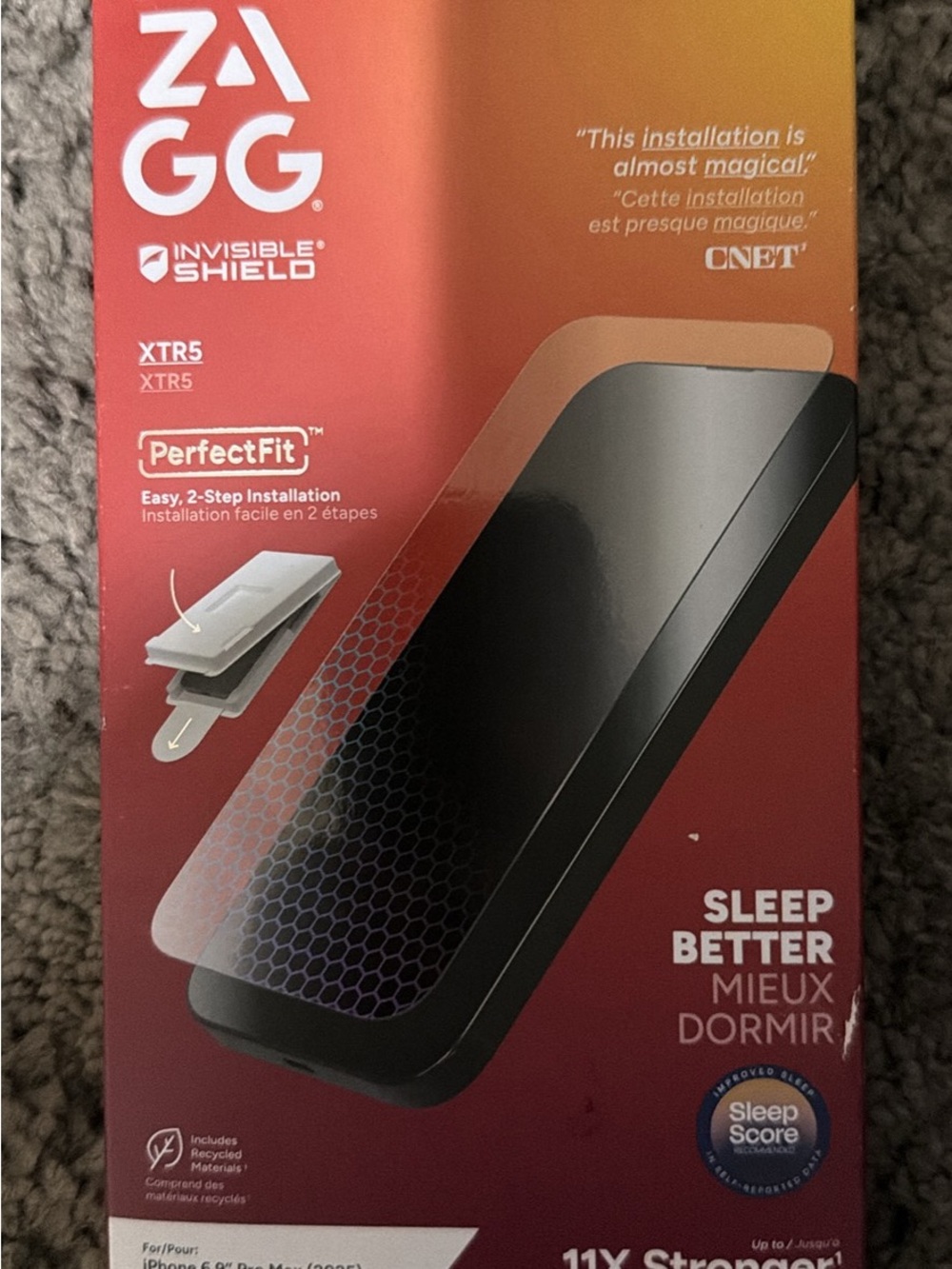 ZAGG InvisibleShield XTR5 Black Screen Protector - Black